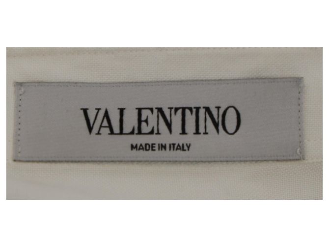 Valentino Garavani Camisa de botones con puntos Valentino en algodón blanco - vista 4