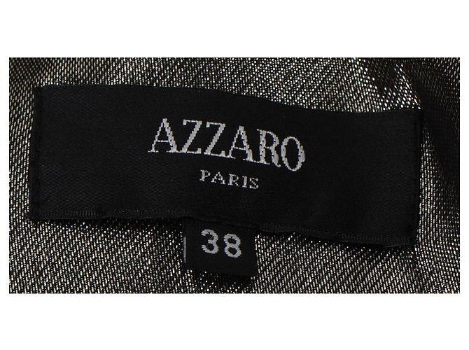 Chaleco Azzaro de un solo botón en terciopelo negro - vista 4