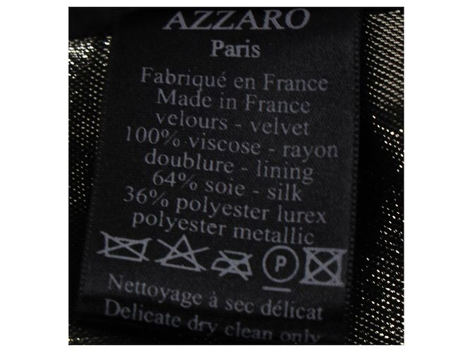 Chaleco Azzaro de un solo botón en terciopelo negro - vista 5