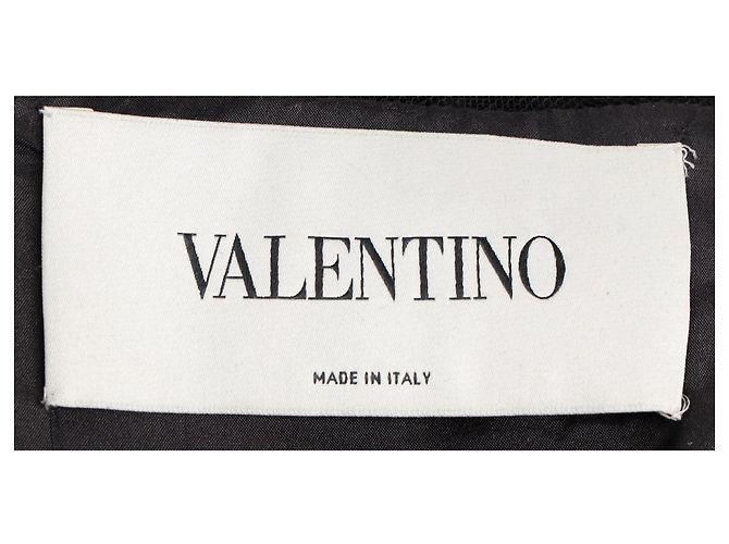 Valentino Garavani Vestido midi de algodón negro con patrón de encaje Valentino - vista 4