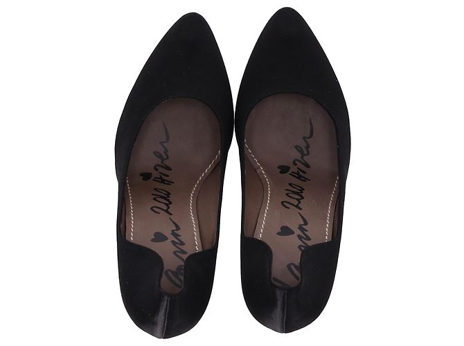 Décolleté a piattaforma con punta affilata Lanvin in satin nero - vista 6