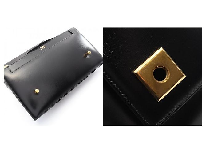 Borsa a mano Piano Hermès in pelle nera Nero - vista 6