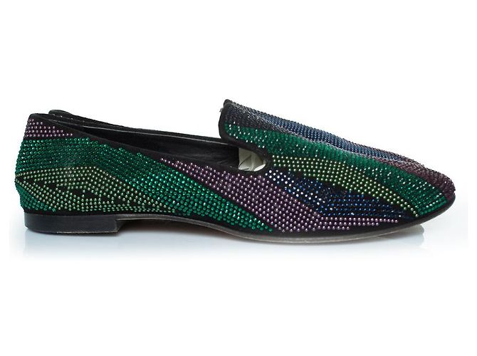 Mocassini con strass Giuseppe Zanotti Multicolore - vista 4