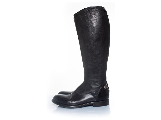 Autre Marque Botas de montar de cuero Alberto Fasciani Negro - vista 2
