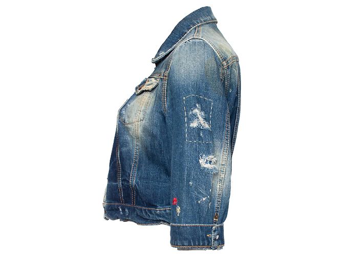 Dsquared2 Jeansjacke mit kurzen Ärmeln Blau - Ansicht 3