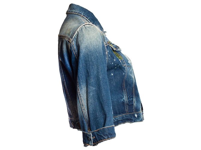 Dsquared2 Jeansjacke mit kurzen Ärmeln Blau - Ansicht 4