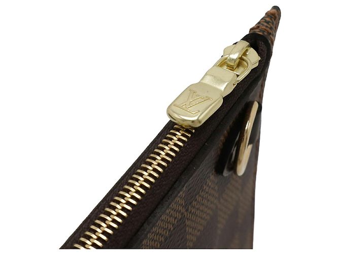 Pochette Louis Vuitton Damier Neverfull MM Marrone - vista 4