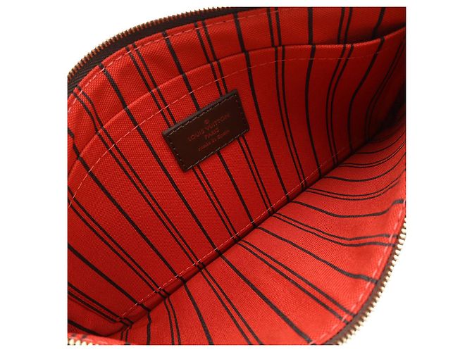 Pochette Louis Vuitton Damier Neverfull MM Marrone - vista 5