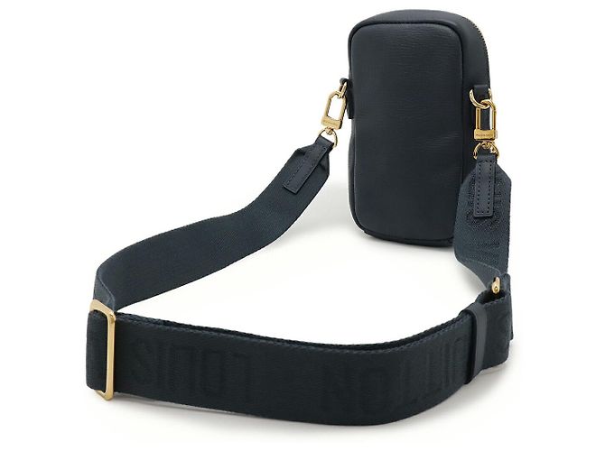 Borsa Doppia per Telefono in Denim Monogram Louis Vuitton Blu - vista 2