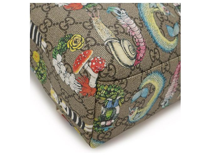 Zaino per bambini Gucci GG Supreme Marrone Beige - vista 3