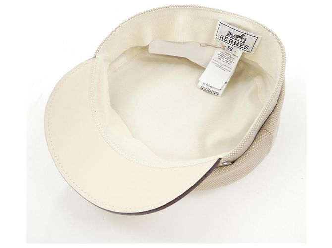 Hermès Cappellino Hermes H241082N Marrone Beige - vista 5
