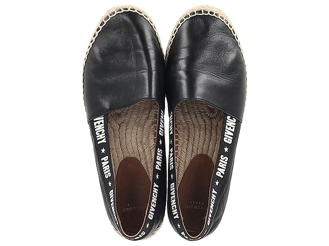 Espadrillas con logo Givenchy Capri in pelle nera - vista 3