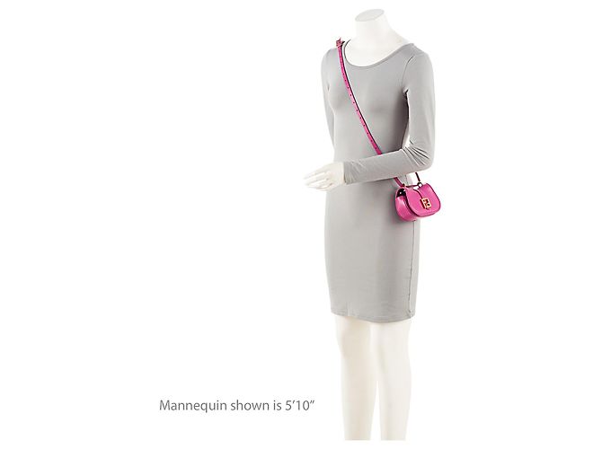 Bolsa de Ombro C'mon Nano em Couro Fendi Rosa - vista 5