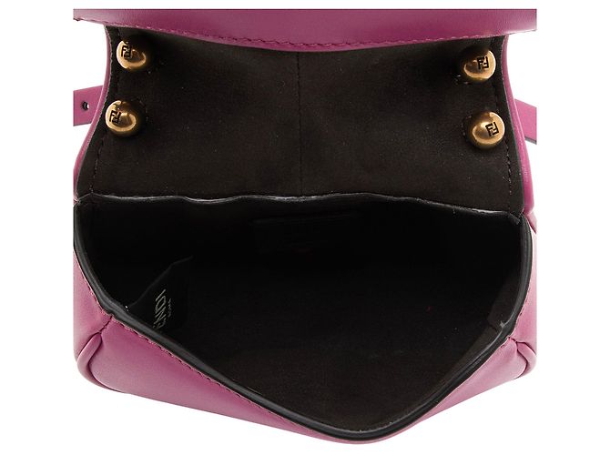 Bolsa de Ombro C'mon Nano em Couro Fendi Rosa - vista 7