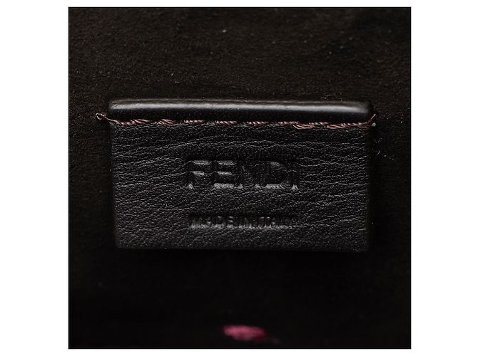 Bolsa de Ombro C'mon Nano em Couro Fendi Rosa - vista 8
