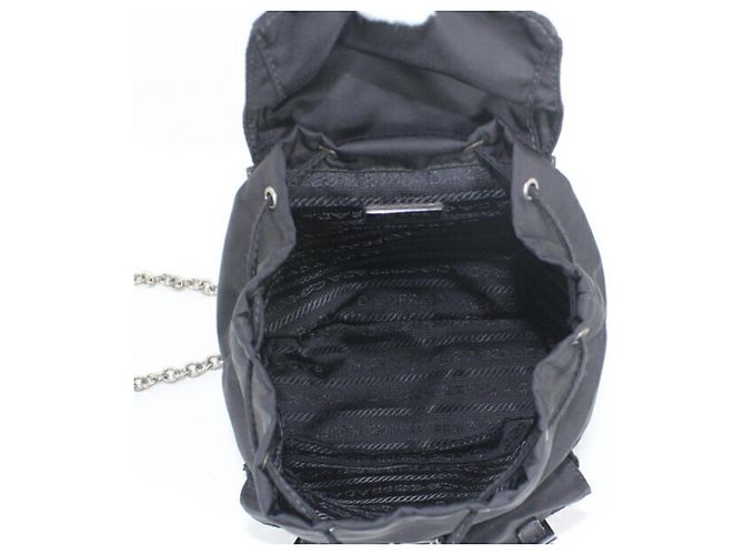 Borsa a Spalla in Nylon e Pelle Prada Nero - vista 10