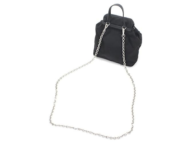 Borsa a Spalla in Nylon e Pelle Prada Nero - vista 2