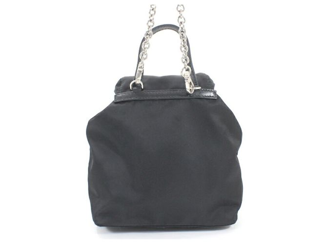 Borsa a Spalla in Nylon e Pelle Prada Nero - vista 3