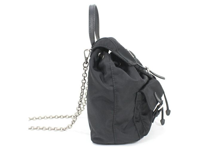Borsa a Spalla in Nylon e Pelle Prada Nero - vista 4