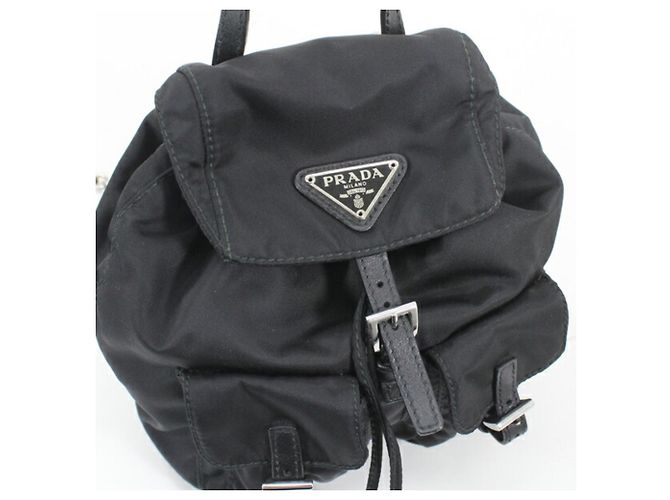 Borsa a Spalla in Nylon e Pelle Prada Nero - vista 7