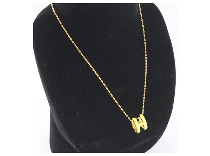 Collana Hermès Pop H in Giallo - vista 11
