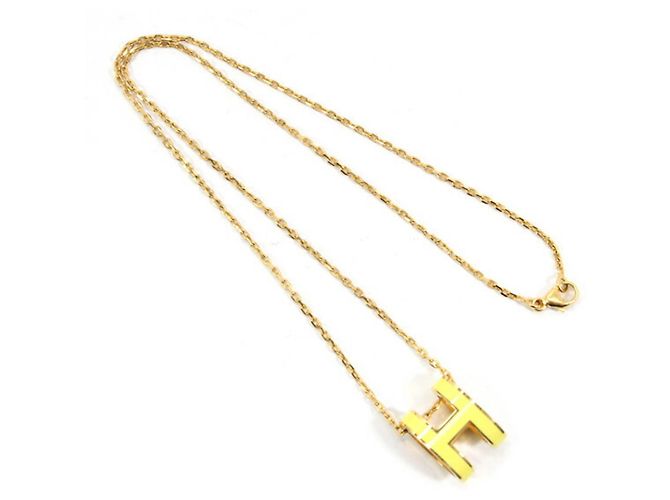 Collana Hermès Pop H in Giallo - vista 6