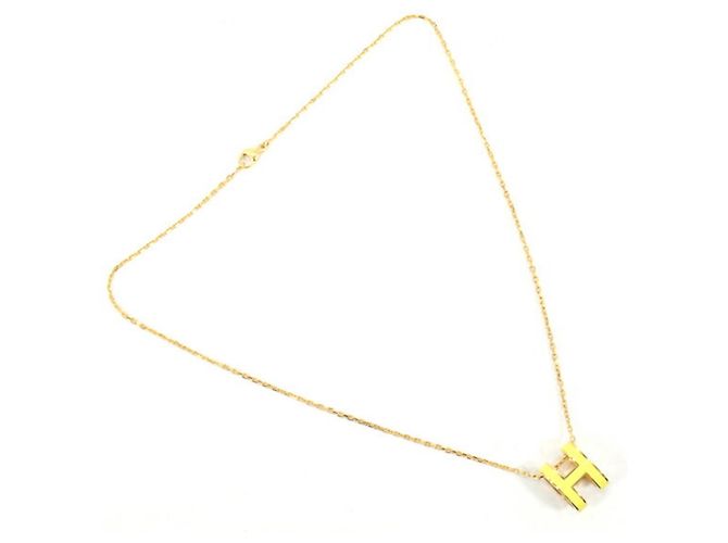 Collana Hermès Pop H in Giallo - vista 7