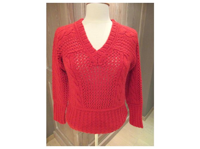 Autre Marque Roter Wollpullover von InWear und passender Schal - Ansicht 4