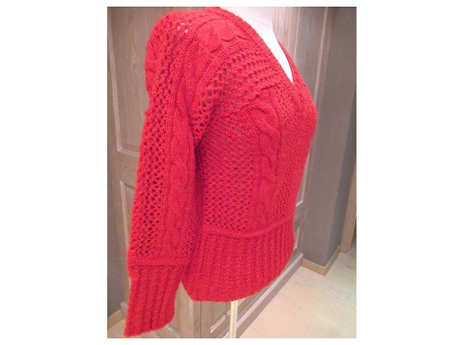 Autre Marque Roter Wollpullover von InWear und passender Schal - Ansicht 5