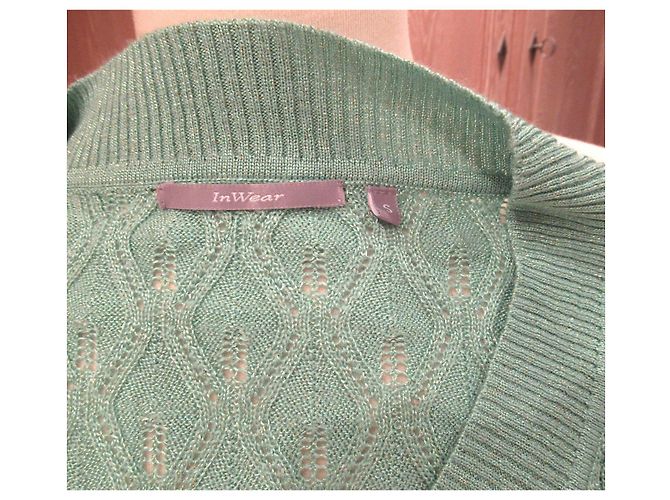 Autre Marque Suéter verde con cuello en V InWear - vista 4