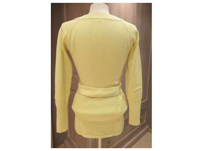 Autre Marque Gelber Baumwollpullover von InWear mit Gürtel - Ansicht 3