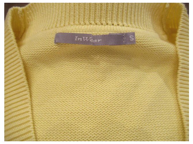 Autre Marque Gelber Baumwollpullover von InWear mit Gürtel - Ansicht 4