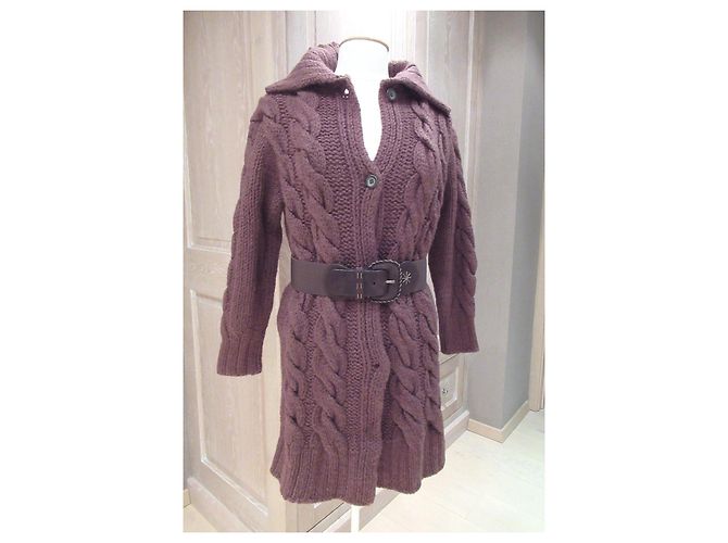 Autre Marque Jackpot-Cardigan aus brauner Wolle - Ansicht 2