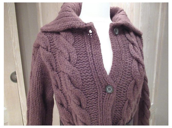 Autre Marque Jackpot-Cardigan aus brauner Wolle - Ansicht 3