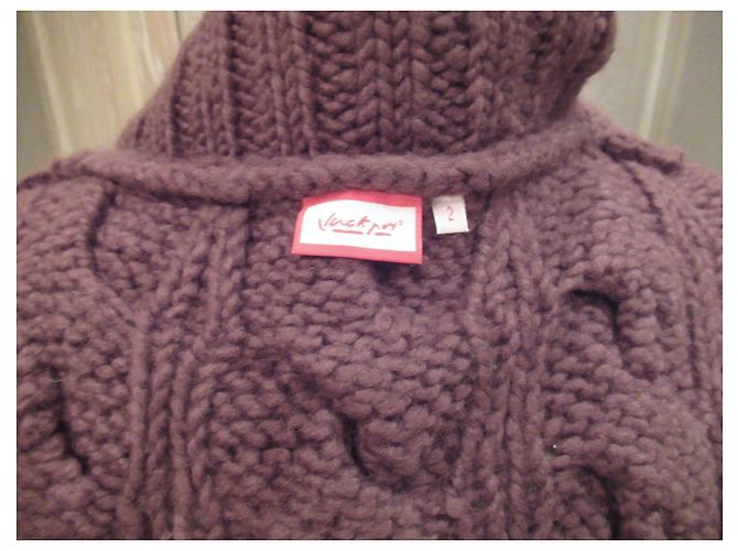 Autre Marque Jackpot-Cardigan aus brauner Wolle - Ansicht 4