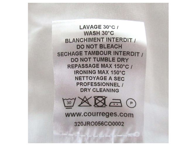 Autre Marque Camiseta con estampado del logo Courrèges Blanco - vista 5