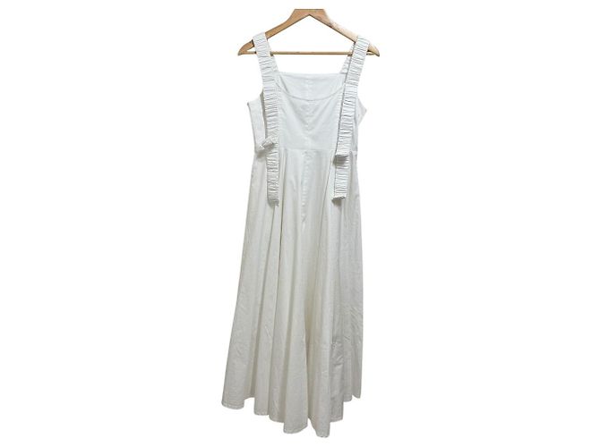 Autre Marque L.elu Maxikleid ohne Ärmel Weiß - Ansicht 2