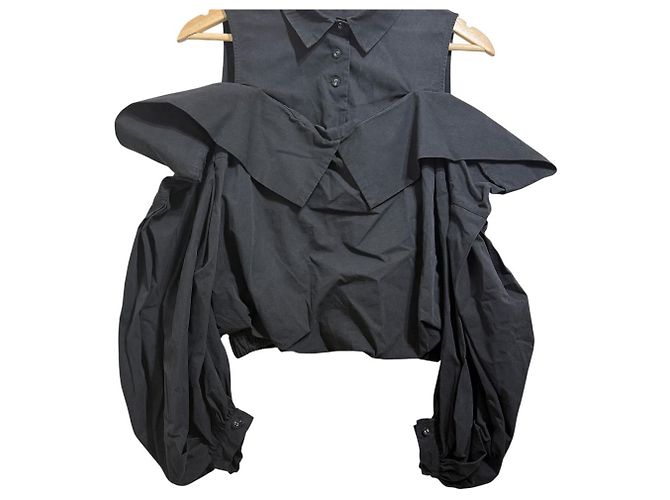 Autre Marque Blusa a maniche lunghe off shoulder Riko RIKO Nero - vista 4