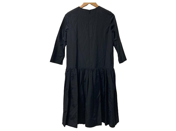 Autre Marque 23ku Applaudir Weich-Taft-Kleid Schwarz - Ansicht 2