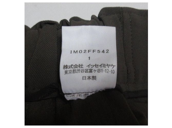 Pantalones anchos con pliegues centrales ISSEY MIYAKE Verde Caqui - vista 8