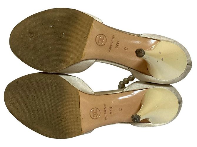 Timeless Sandali in perle Chanel D'oro - vista 6