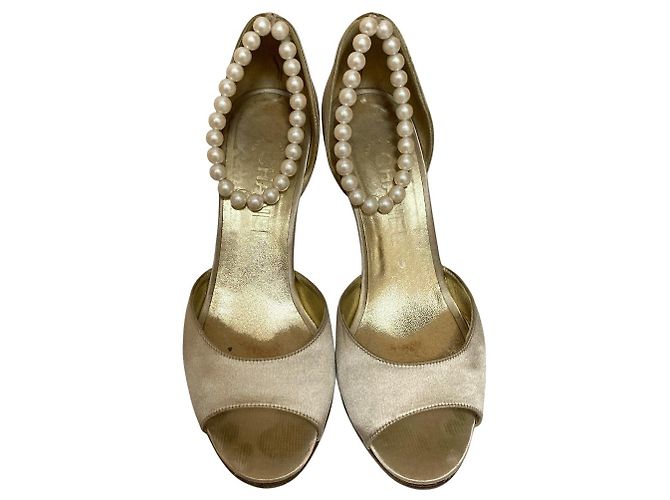 Timeless Sandali in perle Chanel D'oro - vista 8