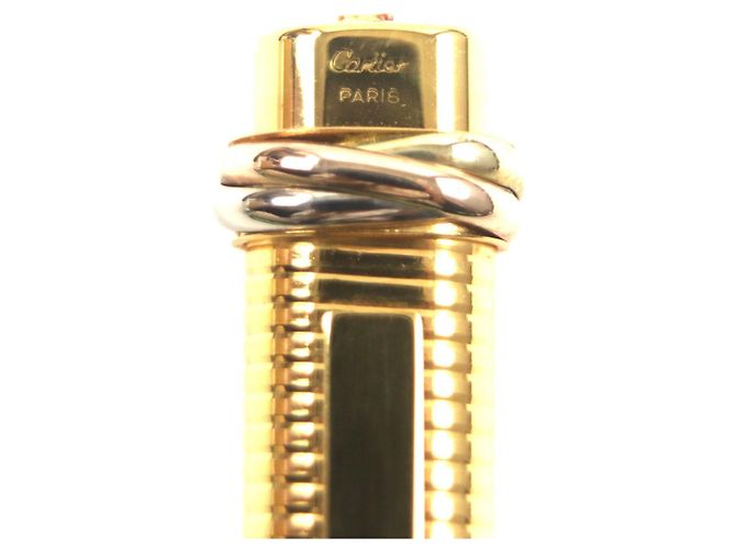 Bolígrafo Cartier Trinity con patrón de borde Dorado - vista 7