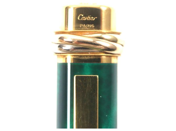 Cartier Trinity de Cartier Malachite Ballpoint Pen Golden Green - view 6