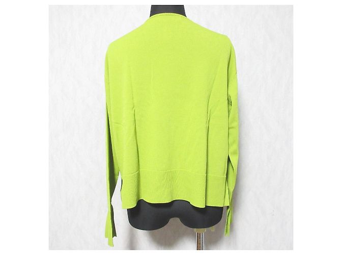 Autre Marque Cardigan corto con scollo a V PARIGOT Verde Verde chiaro - vista 2