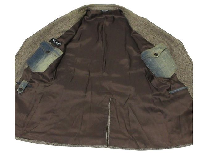Dolce & Gabbana Chaqueta de mezclilla a medida con cuadro Glen Check Portofino de Dolce&Gabbana - vista 3