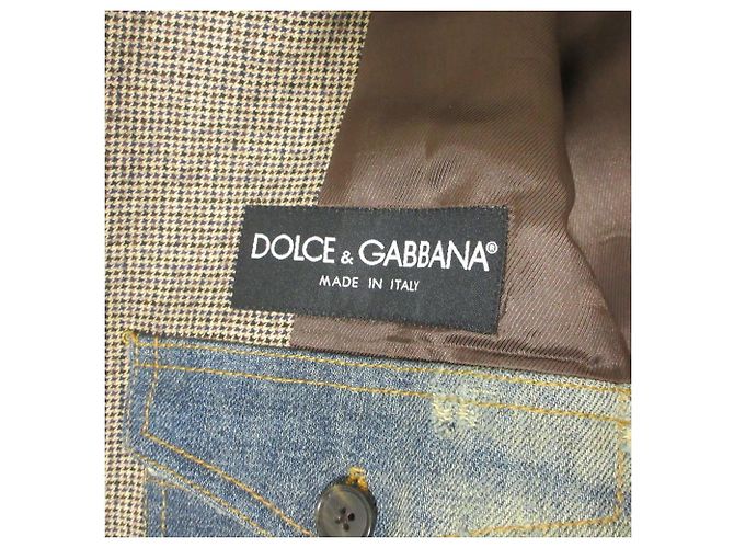 Dolce & Gabbana Chaqueta de mezclilla a medida con cuadro Glen Check Portofino de Dolce&Gabbana - vista 7