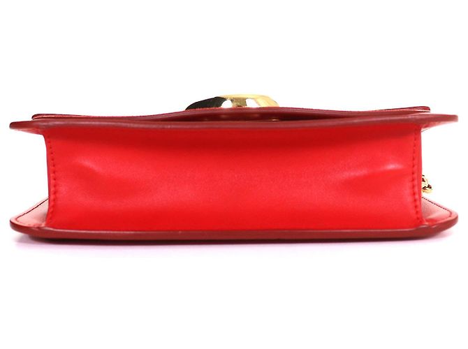 Chloé Borsa a spalla in pelle scamosciata con logo C di Chloe Rosso - vista 6