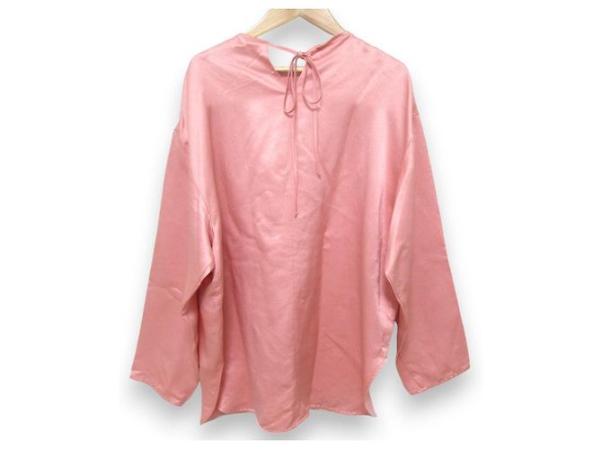 Autre Marque Yori Acetat-Satin-Bluse Pink - Ansicht 2