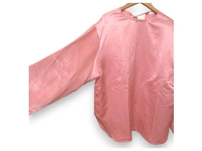 Autre Marque Yori Acetat-Satin-Bluse Pink - Ansicht 3